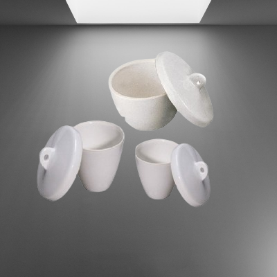 CRUCIBLES: SQUAT FORM WITH LIDS